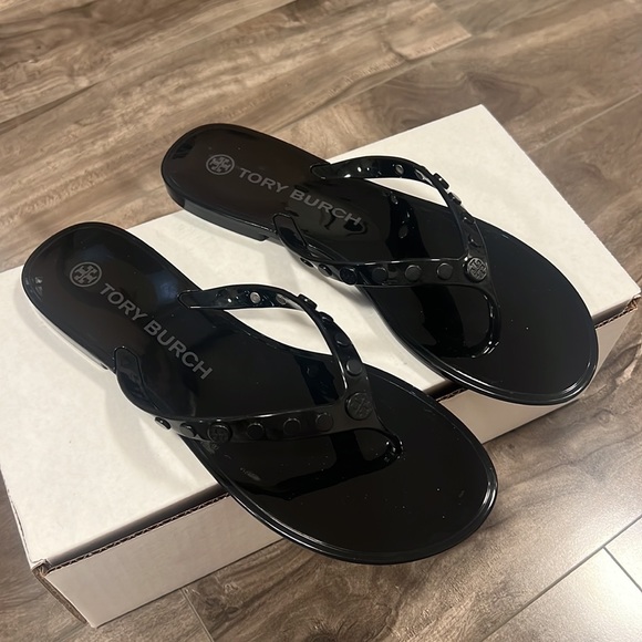 🔥🔥TORY BURCH Studded Jelly Flip Flop - Picture 7 of 17